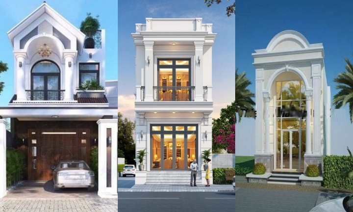 Ngắm những mẫu nhà 1 trệt 1 lầu tân cổ điển sang trọng