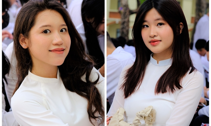 Nữ sinh Hà Nội đẹp cuốn hút trong lễ bế giảng 