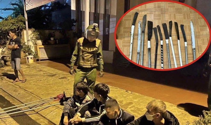 Bắt 11 thanh thiếu niên dùng hung khí giải quyết mâu thuẫn, chống trả cảnh sát