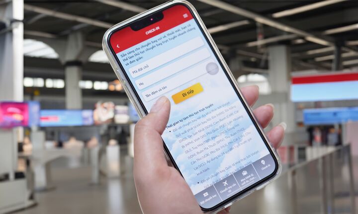 Làm thủ tục trực tuyến, bay thảnh thơi, không lo xếp hàng