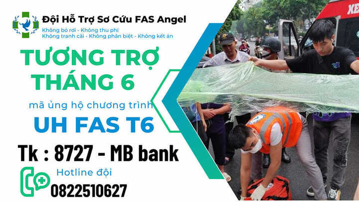Kêu gọi tương trợ cho đội hỗ trợ sơ cứu FAS Angel tháng 6