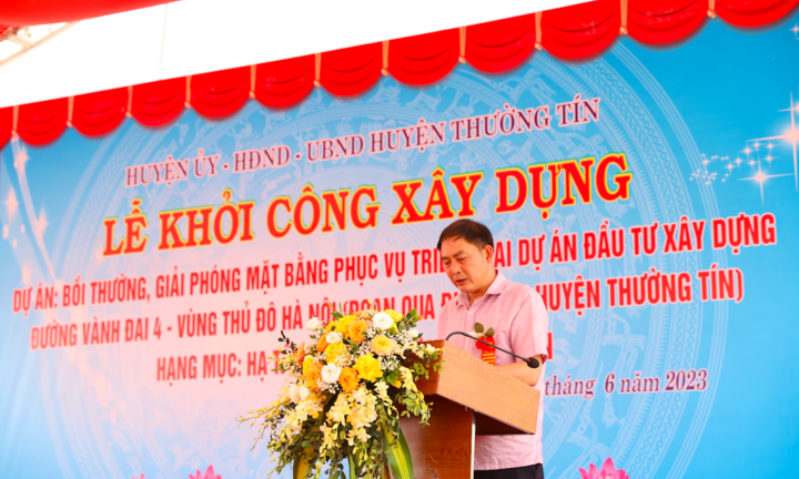 Khởi công khu tái định cư đầu tiên phục vụ dự án Vành đai 4 ở Thường Tín