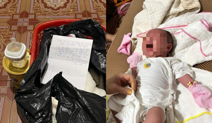 Bé gái sơ sinh 3,8kg bị bỏ rơi trước nhà người dân ở Hà Tĩnh