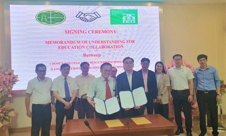 ĐH Kinh doanh và Công nghệ Hà Nội ký hợp tác đào tạo với ĐH Chosun, Hàn Quốc