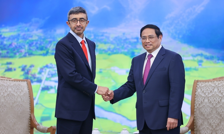 Thủ tướng Phạm Minh Chính tiếp Bộ trưởng Ngoại giao UAE