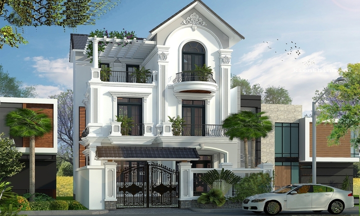 Đắm chìm trong những mẫu biệt thự 3 tầng kiểu Pháp đẹp nhất hiện nay