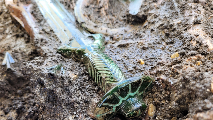 Phát hiện thanh kiếm 3.000 năm tuổi vẫn sáng bóng ở Đức