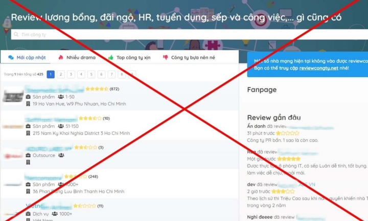 VDCA kiến nghị xử lý 13 mạng xã hội đánh giá doanh nghiệp