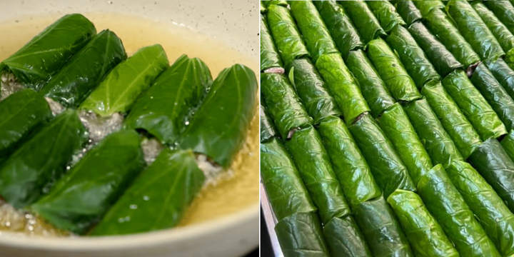 Làm chả lá lốt nên cuốn mặt gân hay mặt láng?