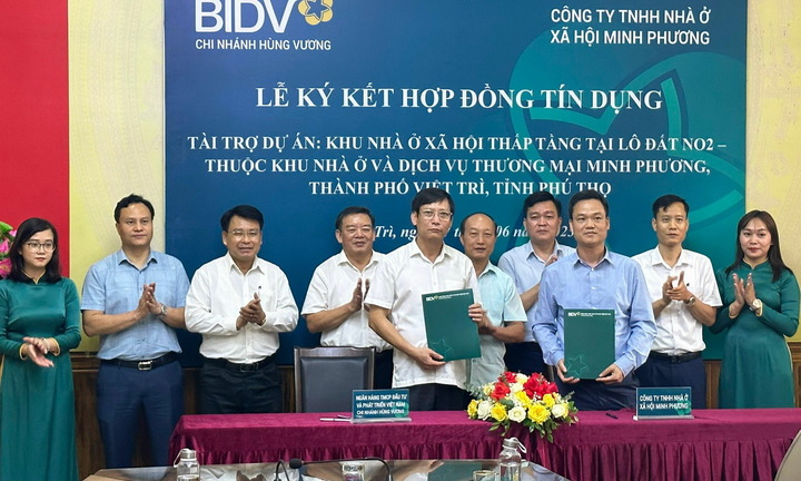 BIDV ký hợp đồng tín dụng tài trợ dự án nhà ở xã hội theo chương trình 120 nghìn tỷ đồng