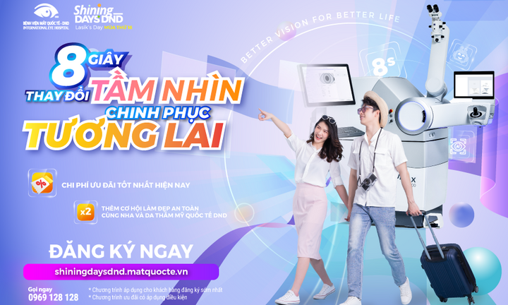 Ưu đãi đến 49% chi phí phẫu thuật tật khúc xạ tại Bệnh viện Mắt quốc tế DND