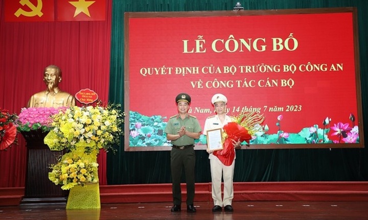 Thượng tá Nguyễn Anh Tuấn giữ chức Phó Giám đốc Công an tỉnh Hà Nam