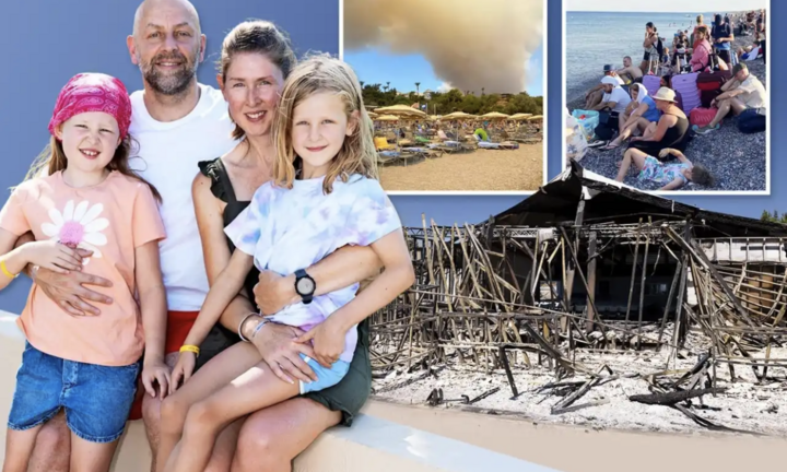 Trải nghiệm kinh hoàng của gia đình người Anh trốn đám cháy rừng trong bộ đồ bơi
