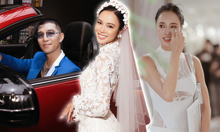 Cường Seven lái xe mui trần đi rước dâu