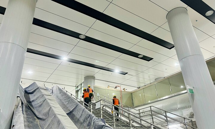 Cận cảnh kiến trúc bên trong Nhà ga Trung tâm Bến Thành, Metro số 1