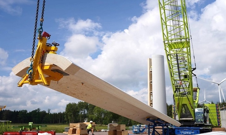 Tháp turbine gió làm từ gỗ cao nhất thế giới 