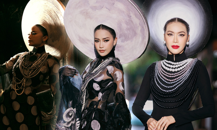 Ngọc Châu, Minh Tú trình diễn áo dài lấy cảm hứng từ thơ Hàn Mặc Tử