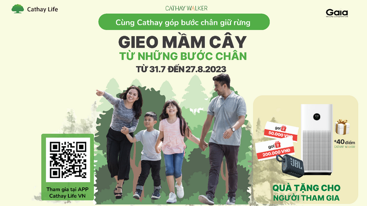 Chương trình Gieo mầm cây từ những bước chân - Cùng Cathay góp bước chân giữ rừng