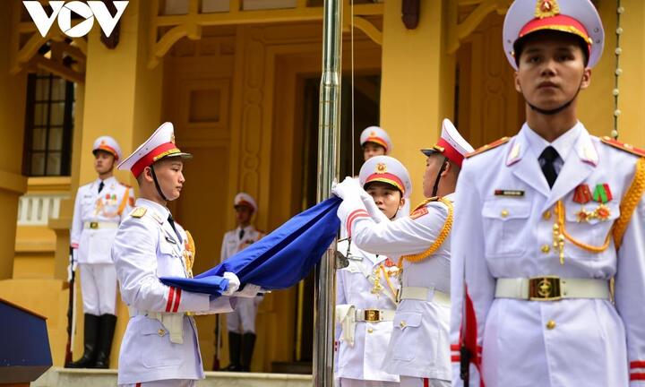 Toàn cảnh lễ thượng cờ kỷ niệm 56 năm ngày thành lập ASEAN