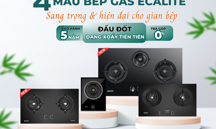 Ecalite giới thiệu 4 mẫu bếp gas cao cấp tại triển lãm Vietbuild 2023