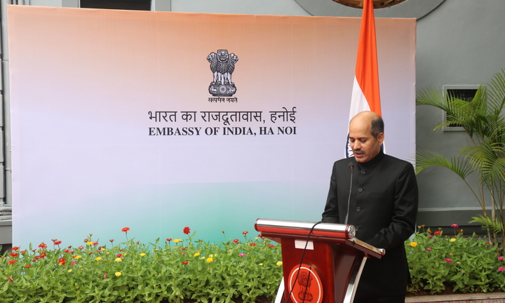 Đại sứ quán Ấn Độ tổ chức lễ thượng cờ nhân ngày quốc khánh