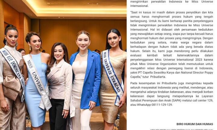 Chính phủ Indonesia yêu cầu không cử thí sinh thi Miss Universe 2023