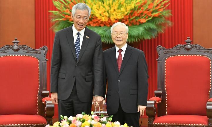 Tổng Bí thư Nguyễn Phú Trọng tiếp Thủ tướng Singapore Lý Hiển Long​