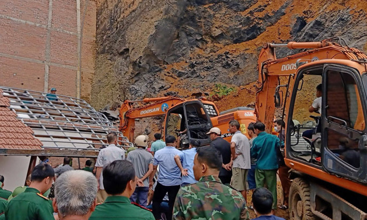 Sạt lở đất đá tại Bắc Giang, một người tử vong