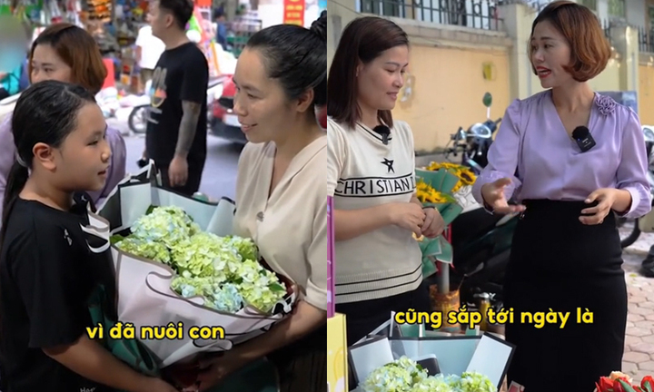 Video gây sốt ngày Vu lan: Khách mua hoa được miễn phí khi nói 'con yêu mẹ' 