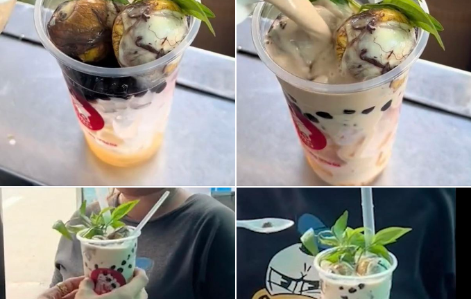 Đua nhau ăn thử trà sữa hột vịt lộn, người thích thú, kẻ lại rùng mình