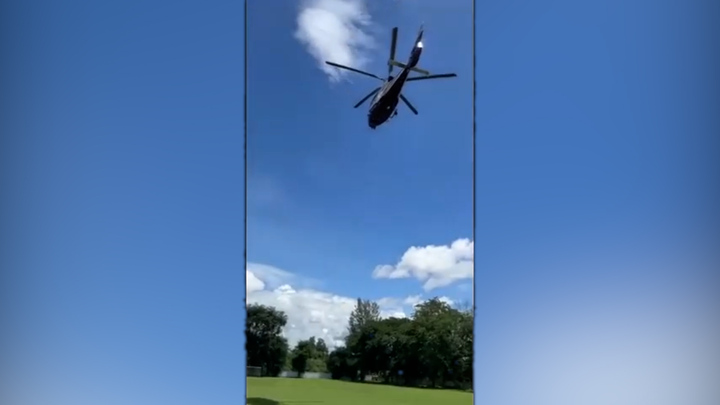 Ảo giác trực thăng đang bay với cánh quạt đứng yên 