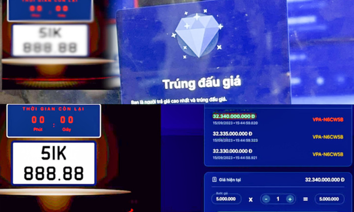 Tiếp tục đấu giá nhiều biển số xe 'ngũ quý', 'tứ quý' vào ngày 21 và 22/9