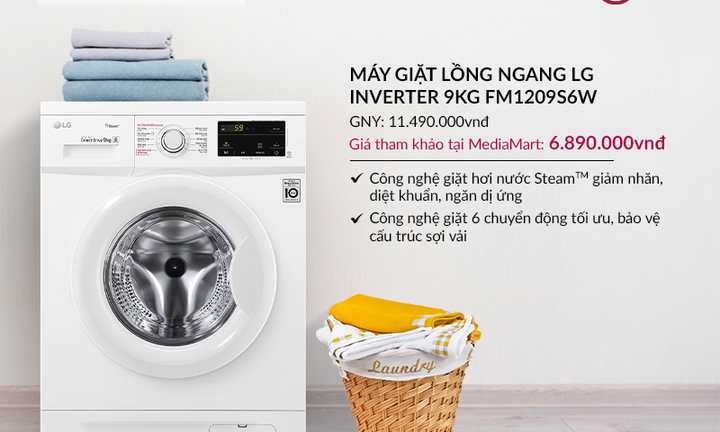 Top 5 máy giặt sấy giá rẻ, bán chạy mùa mưa