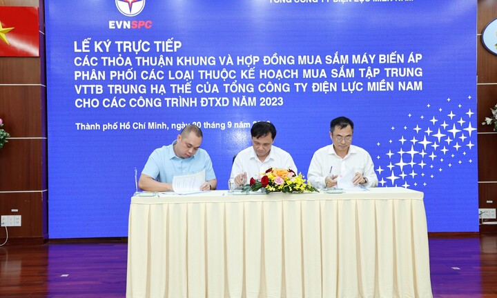 EVNSPC ký loạt thoả thuận khung và hợp đồng mua sắm MBA