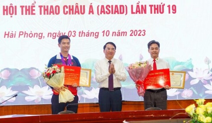 Hải Phòng thưởng 335 triệu đồng cho thầy trò nhà vô địch ASIAD 19