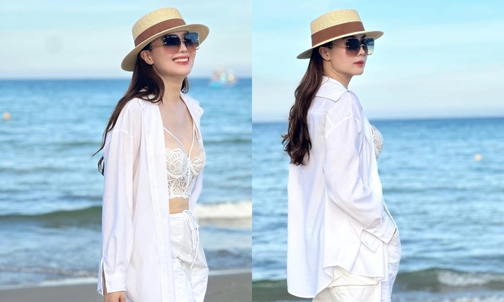 Hồng Diễm gợi cảm với mốt khoe nội y 