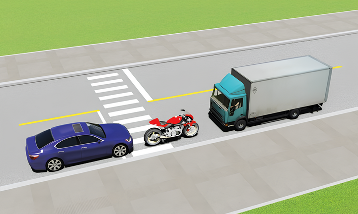 Xe nào đỗ sai trong trường hợp này?