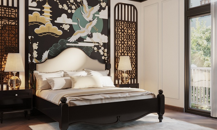 Điểm nhấn của mẫu phòng ngủ Indochine