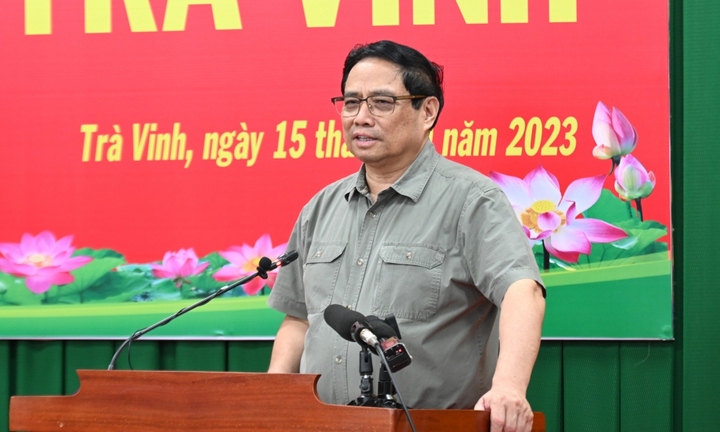 Thủ tướng Phạm Minh Chính làm việc với lãnh đạo tỉnh Trà Vinh