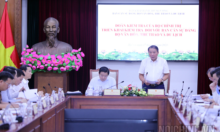 Bộ Chính trị kiểm tra công tác cán bộ tại Bộ Văn hóa, Thể thao và Du lịch