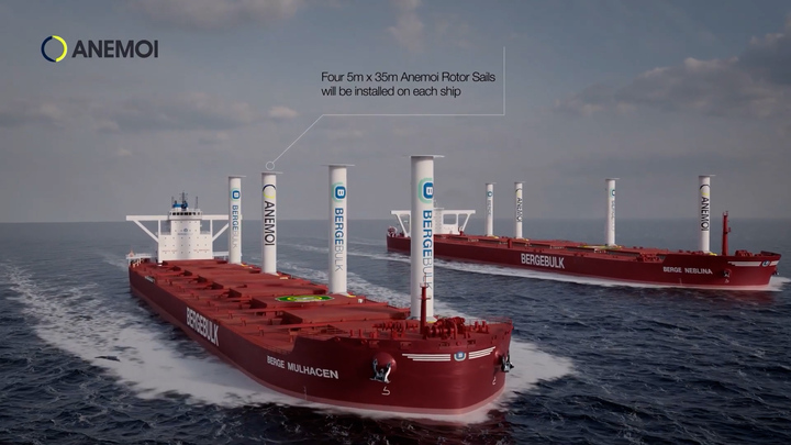 Tàu chở hàng dùng thuyền buồm bằng thép khổng lồ