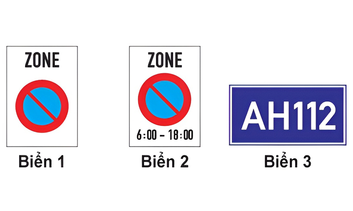 Biển báo nào chỉ dẫn tên đường trên các tuyến đường đối ngoại?