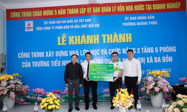 Khánh thành Nhà lớp học và chức năng Trường Tiểu học số 2 tại Quảng Bình 