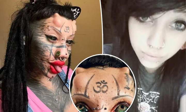 Cô gái khiến nhiều người sợ hãi khi phẫu thuật 20 lần để biến hình thành mèo