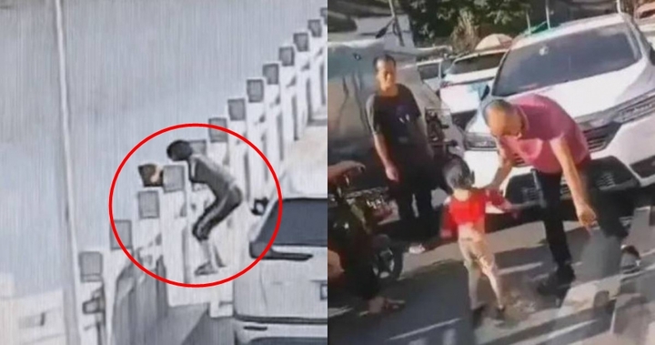 Chở con gái đi chơi, khi qua cầu người mẹ ném con xuống sông