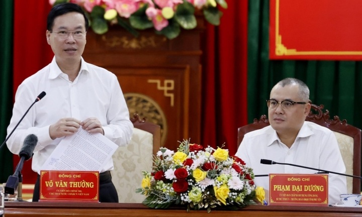 Chủ tịch nước Võ Văn Thưởng làm việc với lãnh đạo chủ chốt tỉnh Phú Yên