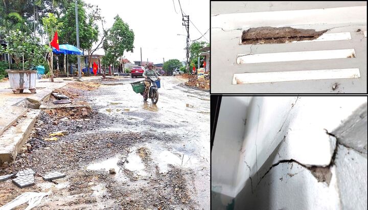 Thi công đường hơn 700 tỷ ở Đà Nẵng khiến nhà dân rung lắc, nứt toác