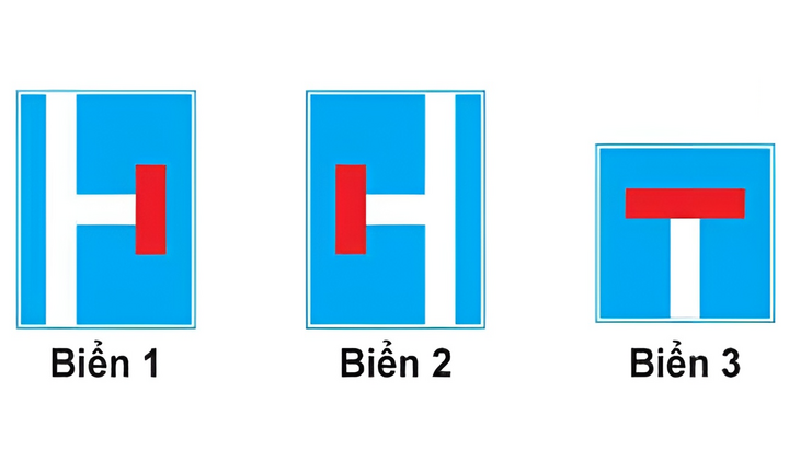 Biển nào báo hiệu phía trước là đường cụt?
