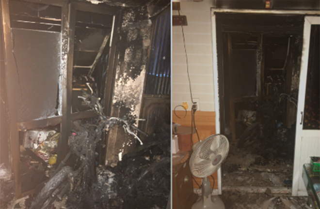 Hải Phòng: Dập tắt đám cháy lan từ xe máy, xe đạp điện ở chân cầu thang nhà dân