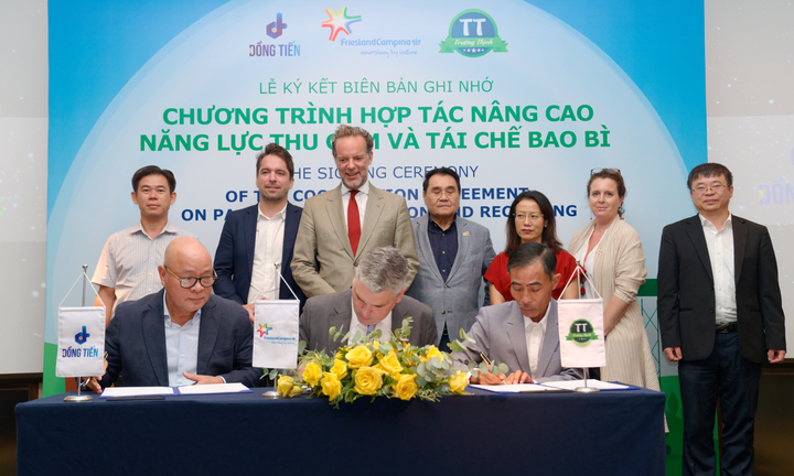FrieslandCampina VN, Trường Thịnh và Đồng Tiến hợp tác thu gom, tái chế bao bì